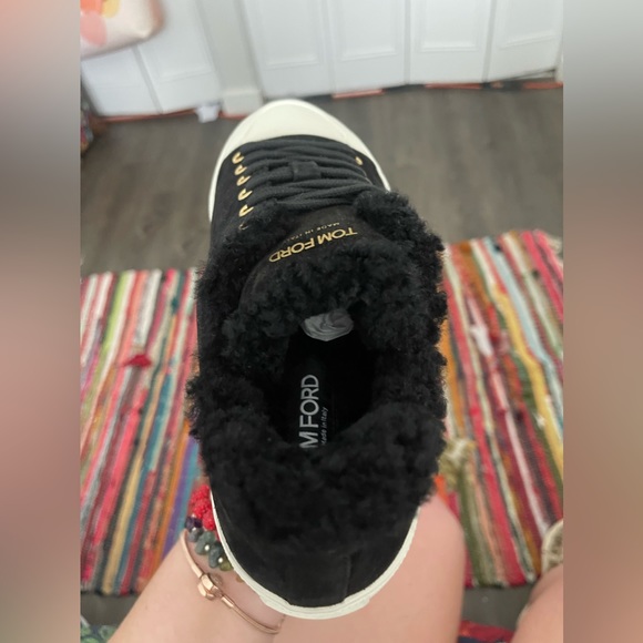 Tom Ford AUTHENTIC with tags sued leather shearling low top shoes - Picture 7 of 15